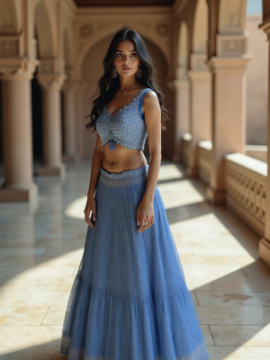blue Chaniya choli